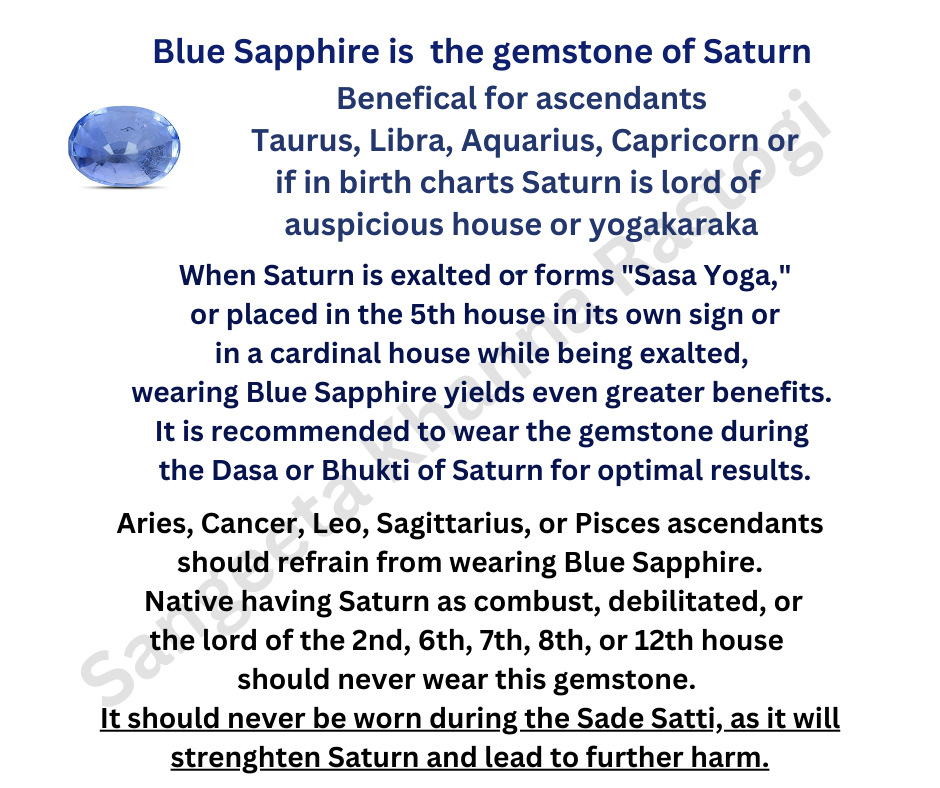 Blue sapphire hot sale zodiac sign