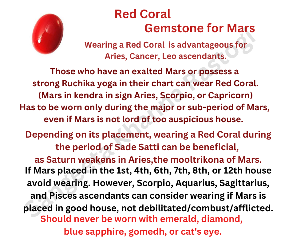 GEMSTONES AND ASTROLOGY :  Red Coral