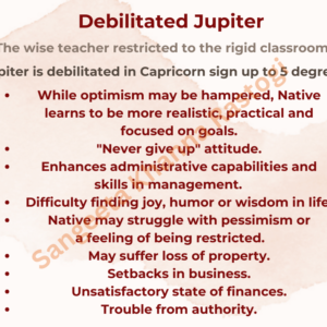 Debilitated Jupiter: The Wise Teacher Restricted