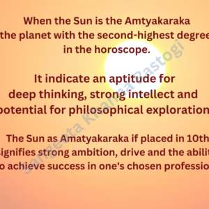 The Sun as Amtyakarakara: A Mark of Intellect and Ambition.