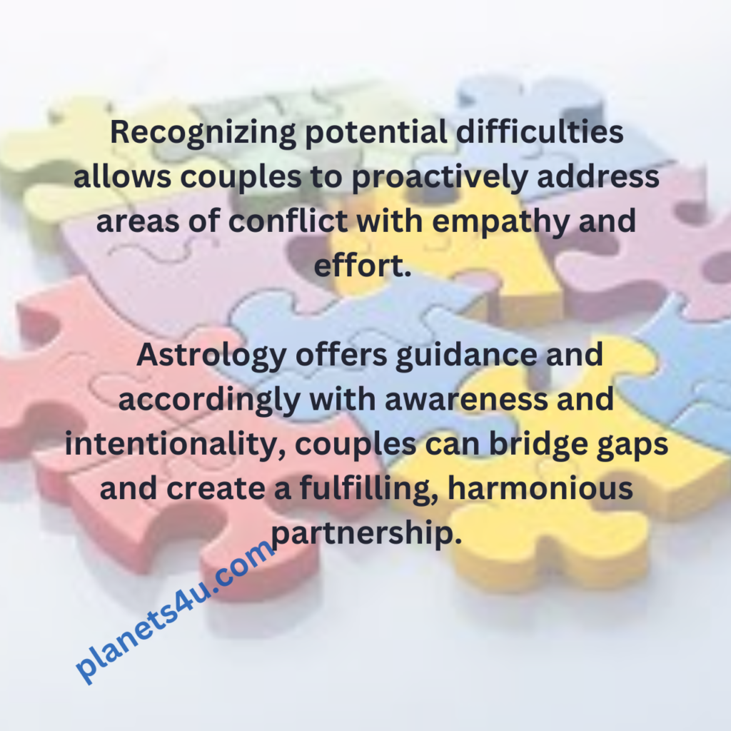 Challenges as a couple according to birth chart