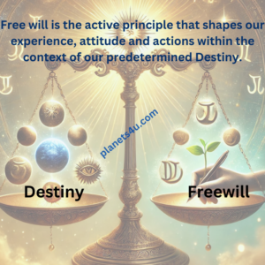 Destiny(prarabdha) and freewill(Purushartha) in the Birth Chart