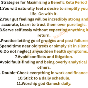 prominent and positive Ketu