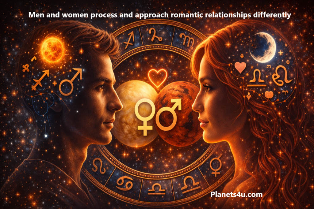 Men and women process and approach romantic relationships differently
