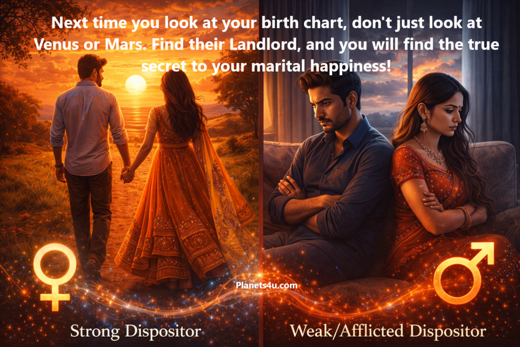 Next time you look at your birth chart, don't just look at Venus or Mars. Find their Landlord, and you will find the true secret to your marital happiness!